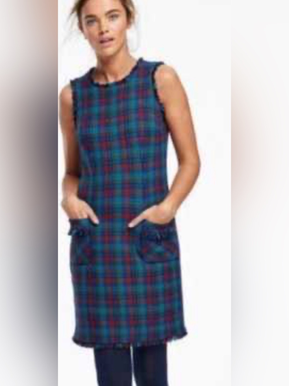 Boden Bouclé Colorful Tweed Shift Dress